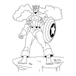 ぬりえページ: キャプテン・アメリカ (スーパーヒーロー) #76595 - 無料の印刷可能なぬりえページ