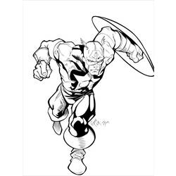 ぬりえページ: キャプテン・アメリカ (スーパーヒーロー) #76613 - 無料の印刷可能なぬりえページ