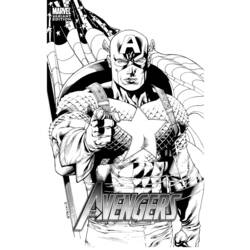 ぬりえページ: キャプテン・アメリカ (スーパーヒーロー) #76638 - 無料の印刷可能なぬりえページ