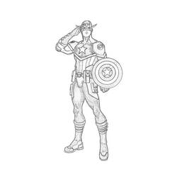 ぬりえページ: キャプテン・アメリカ (スーパーヒーロー) #76648 - 無料の印刷可能なぬりえページ