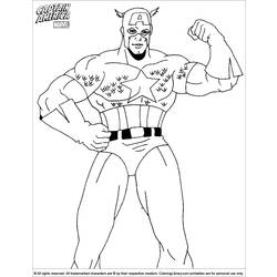 ぬりえページ: キャプテン・アメリカ (スーパーヒーロー) #76678 - 無料の印刷可能なぬりえページ
