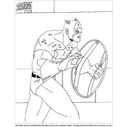 ぬりえページ: キャプテン・アメリカ (スーパーヒーロー) #76679 - 無料の印刷可能なぬりえページ