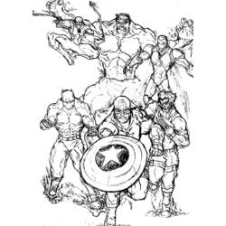 ぬりえページ: キャプテン・アメリカ (スーパーヒーロー) #76796 - 無料の印刷可能なぬりえページ