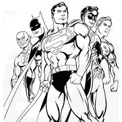 ぬりえページ: DCコミックスのスーパーヒーロー (スーパーヒーロー) #80127 - 無料の印刷可能なぬりえページ