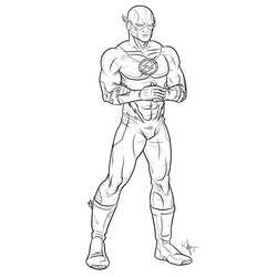 ぬりえページ: DCコミックスのスーパーヒーロー (スーパーヒーロー) #80163 - 無料の印刷可能なぬりえページ