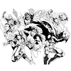 ぬりえページ: DCコミックスのスーパーヒーロー (スーパーヒーロー) #80396 - 無料の印刷可能なぬりえページ