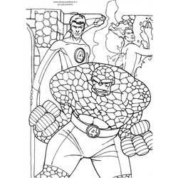 ぬりえページ: ファンタスティック・フォー (スーパーヒーロー) #76401 - 無料の印刷可能なぬりえページ