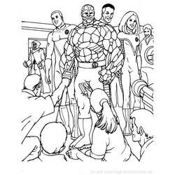ぬりえページ: ファンタスティック・フォー (スーパーヒーロー) #76482 - 無料の印刷可能なぬりえページ