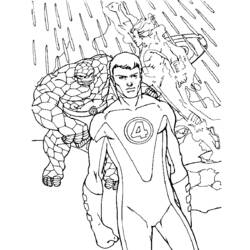 ぬりえページ: ファンタスティック・フォー (スーパーヒーロー) #76499 - 無料の印刷可能なぬりえページ