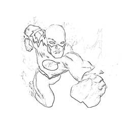 ぬりえページ: 閃光 (スーパーヒーロー) #83352 - 無料の印刷可能なぬりえページ