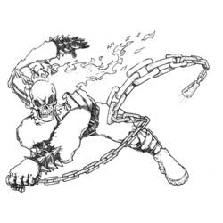 ぬりえページ: ゴーストライダー (スーパーヒーロー) #82215 - 無料の印刷可能なぬりえページ