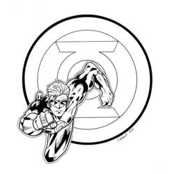 ぬりえページ: グリーンランタン (スーパーヒーロー) #81318 - 無料の印刷可能なぬりえページ