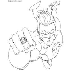 ぬりえページ: グリーンランタン (スーパーヒーロー) #81507 - 無料の印刷可能なぬりえページ