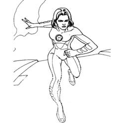 ぬりえページ: 目に見えない女性 (スーパーヒーロー) #83217 - 無料の印刷可能なぬりえページ