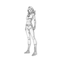 ぬりえページ: 目に見えない女性 (スーパーヒーロー) #83218 - 無料の印刷可能なぬりえページ