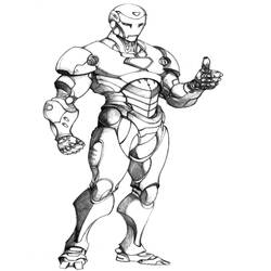 ぬりえページ: 鉄人 (スーパーヒーロー) #80607 - 無料の印刷可能なぬりえページ