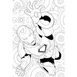 ぬりえページ: 鉄人 (スーパーヒーロー) #80662 - 無料の印刷可能なぬりえページ