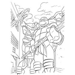ぬりえページ: 忍者タートルズ (スーパーヒーロー) #75609 - 無料の印刷可能なぬりえページ