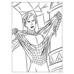 ぬりえページ: スパイダーマン (スーパーヒーロー) #78650 - 無料の印刷可能なぬりえページ