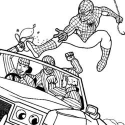 ぬりえページ: スパイダーマン (スーパーヒーロー) #78771 - 無料の印刷可能なぬりえページ