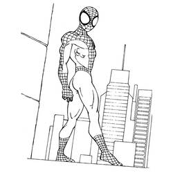 ぬりえページ: スパイダーマン (スーパーヒーロー) #78821 - 無料の印刷可能なぬりえページ