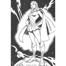 ぬりえページ: スーパーガール (スーパーヒーロー) #84000 - 無料の印刷可能なぬりえページ