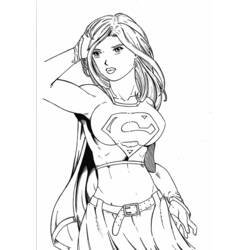ぬりえページ: スーパーガール (スーパーヒーロー) #84010 - 無料の印刷可能なぬりえページ