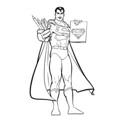 ぬりえページ: スーパーマン (スーパーヒーロー) #83618 - 無料の印刷可能なぬりえページ