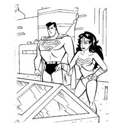 ぬりえページ: スーパーマン (スーパーヒーロー) #83669 - 無料の印刷可能なぬりえページ