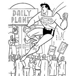 ぬりえページ: スーパーマン (スーパーヒーロー) #83706 - 無料の印刷可能なぬりえページ