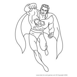 ぬりえページ: スーパーマン (スーパーヒーロー) #83707 - 無料の印刷可能なぬりえページ