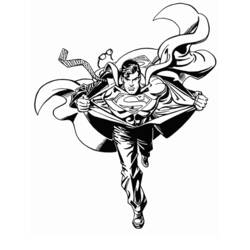 ぬりえページ: スーパーマン (スーパーヒーロー) #83726 - 無料の印刷可能なぬりえページ