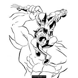ぬりえページ: クズリ (スーパーヒーロー) #74895 - 無料の印刷可能なぬりえページ