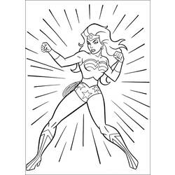 ぬりえページ: ワンダーウーマン (スーパーヒーロー) #74546 - 無料の印刷可能なぬりえページ
