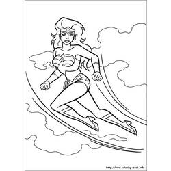 ぬりえページ: ワンダーウーマン (スーパーヒーロー) #74615 - 無料の印刷可能なぬりえページ