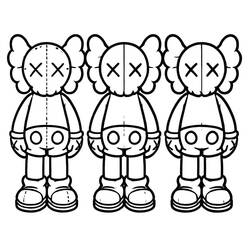 ぬりえ: KAWS - 無料の印刷可能なぬりえページ