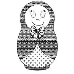 ぬりえ: ロシア人形 - 無料の印刷可能なぬりえページ