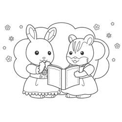 ぬりえ: Sylvanian Families - 無料の印刷可能なぬりえページ