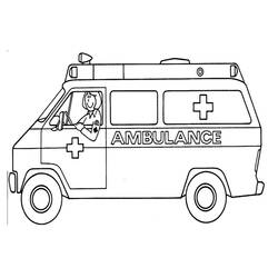 ぬりえ: 救急車 - 無料の印刷可能なぬりえページ