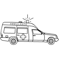 ぬりえページ: 救急車 (交通機関) #136752 - 無料の印刷可能なぬりえページ