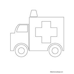 ぬりえページ: 救急車 (交通機関) #136754 - 無料の印刷可能なぬりえページ
