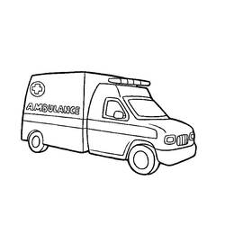 ぬりえページ: 救急車 (交通機関) #136755 - 無料の印刷可能なぬりえページ