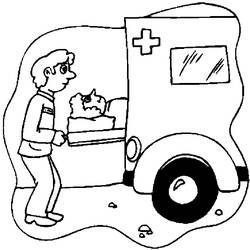 ぬりえページ: 救急車 (交通機関) #136757 - 無料の印刷可能なぬりえページ