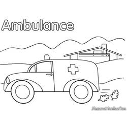 ぬりえページ: 救急車 (交通機関) #136765 - 無料の印刷可能なぬりえページ