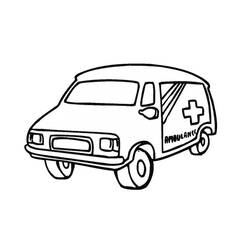 ぬりえページ: 救急車 (交通機関) #136767 - 無料の印刷可能なぬりえページ