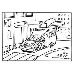 ぬりえページ: 救急車 (交通機関) #136769 - 無料の印刷可能なぬりえページ