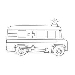 ぬりえページ: 救急車 (交通機関) #136771 - 無料の印刷可能なぬりえページ