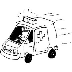ぬりえページ: 救急車 (交通機関) #136774 - 無料の印刷可能なぬりえページ