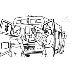 ぬりえページ: 救急車 (交通機関) #136778 - 無料の印刷可能なぬりえページ