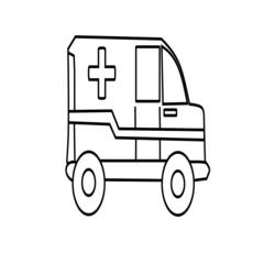 ぬりえページ: 救急車 (交通機関) #136782 - 無料の印刷可能なぬりえページ